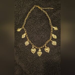 Gold Heart Charm Necklace